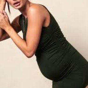 NWT - Blanqi Maternity Olive Everyday Sleeveless Dress - Size S/M